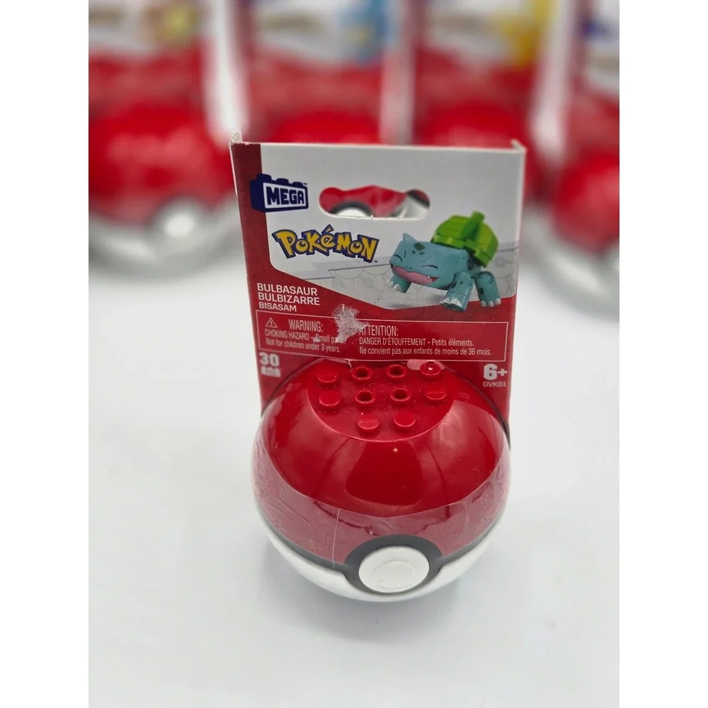 Lot of 7 Mega Construx‎ Pokemon: Pikachu, Squirtle, Bulbasaur, Charmander